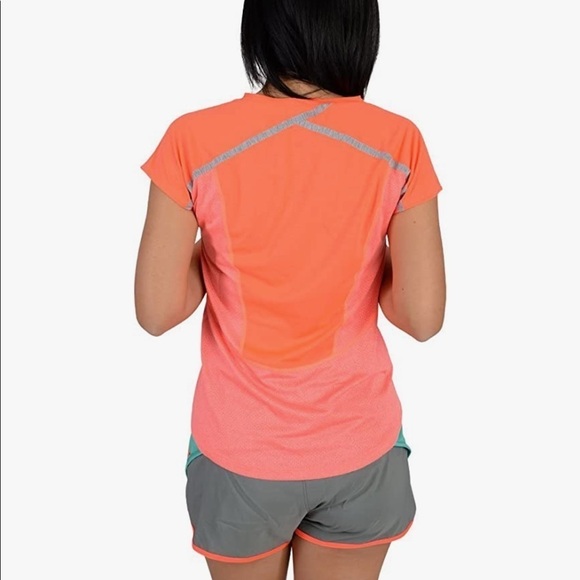 The North Face | Florescent Orange Tee Shirt Sleeves Mountain Athletics Medium - Picture 3 of 13